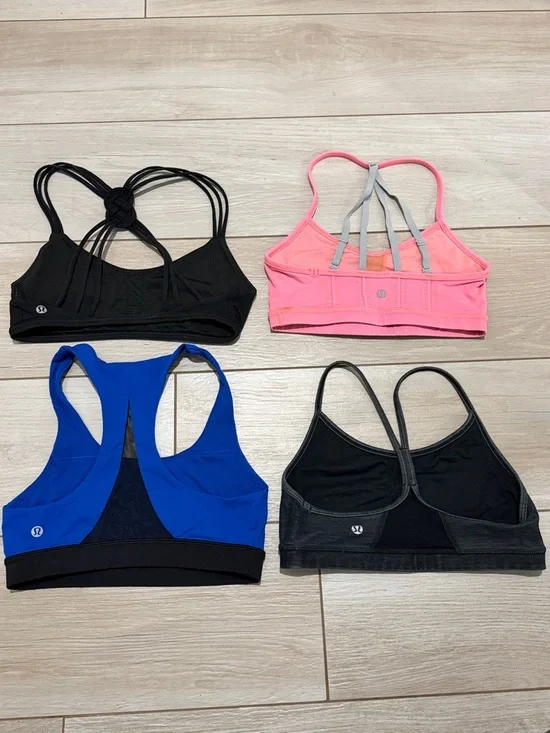 You pick! Lululemon Sports Bras Black Pink Blue Charcoal size 4 - Picture 3 of 13